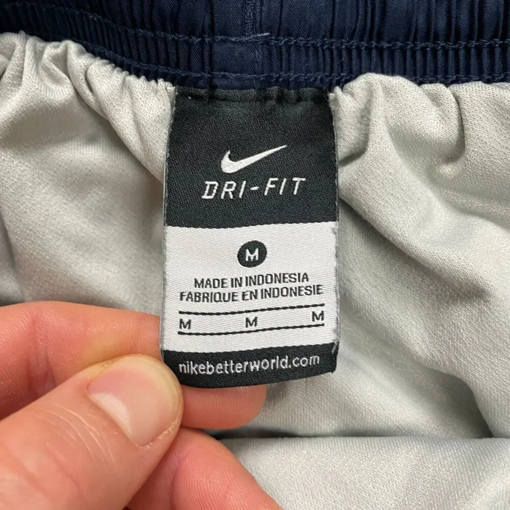 Nike Dri Fit Active Shorts Womens Medium Blue Elastic Waist Running 26x3